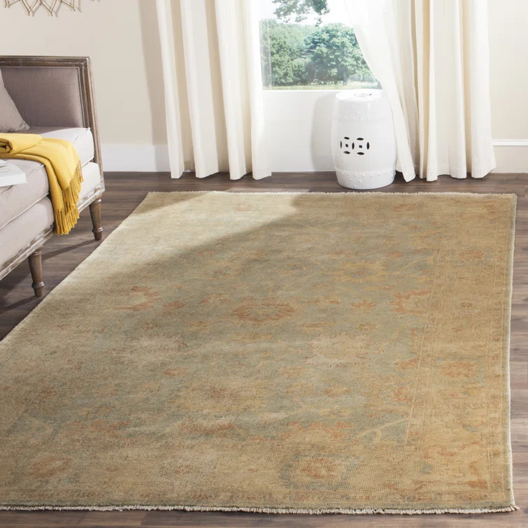 Oushak Hand Knotted Wool Oriental Rug