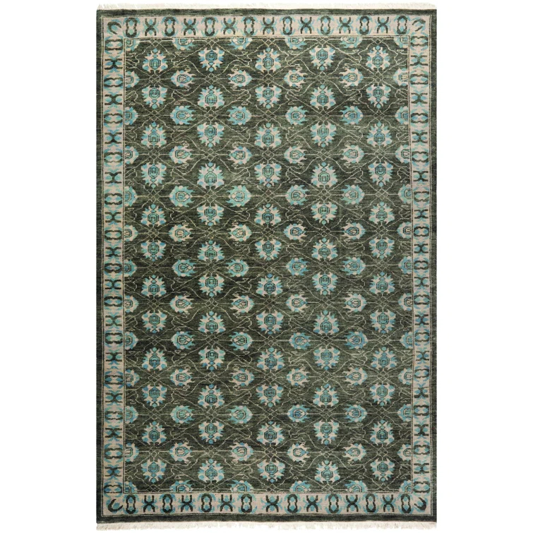 Oushak Hand Knotted Wool Oriental Rug