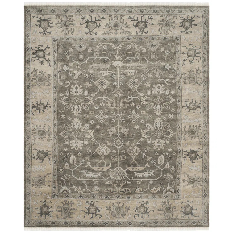 Oushak Hand Knotted Wool Oriental Rug