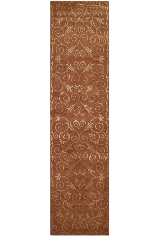 Hand Knotted Silk & Wool Pile Rug