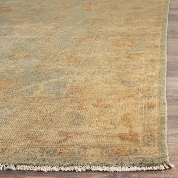 Hand-Knotted Black Wool Oushak Runner Rug 3' x 10'