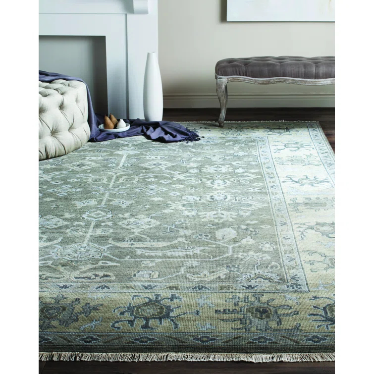 Oushak Hand Knotted Wool Oriental Rug