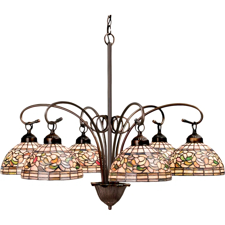 Turning Leaf 6 - Light Dimmable Classic / Traditional Chandelier