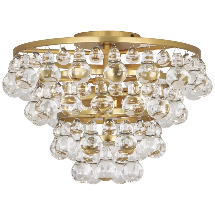 Robert Abbey Lighting Bling - Light Flush Mount in  Antique Brass