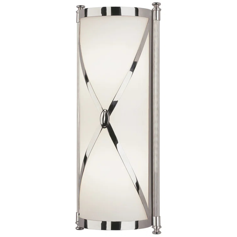 Chase Polished Nickel and Frosted Glass Elegant Wall Sconce