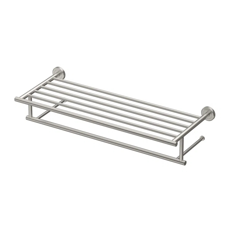 Latitude II Wall Mounted Towel Rack | Hotel Style Stainless Steel Towel Rack with Towel Bar