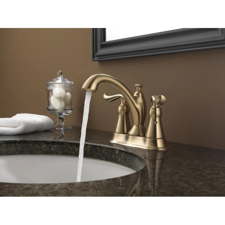 Linden Centerset Bathroom Faucet with Drain Assembly, 2-handle Bathroom Sink Faucet