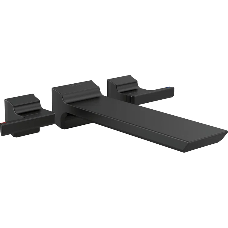 Pivotal Double Handle Wall Mounted Tub Filler Trim