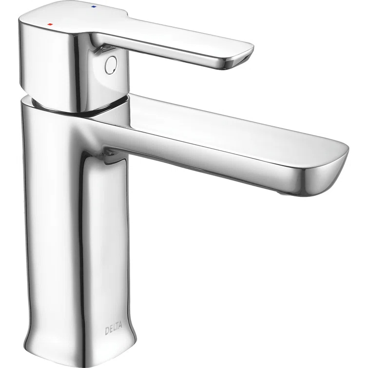 Modern Single Hole Bathroom Faucet with Drain Assembly, Single Handle Bathroom Sink Faucet