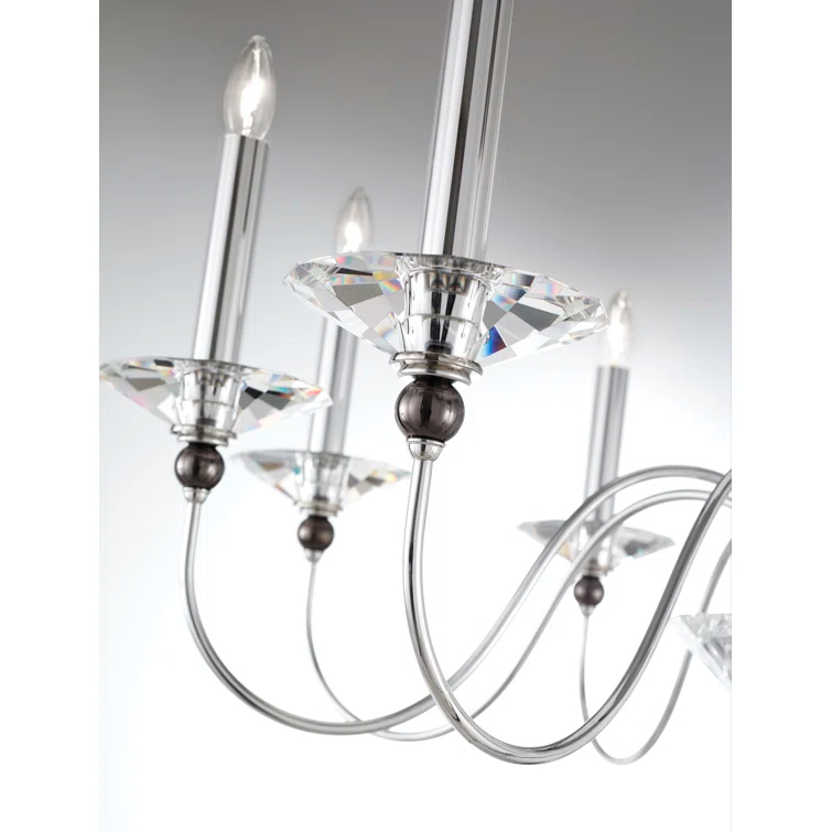 Jasmine 9 - Light Glass Classic / Traditional Chandelier