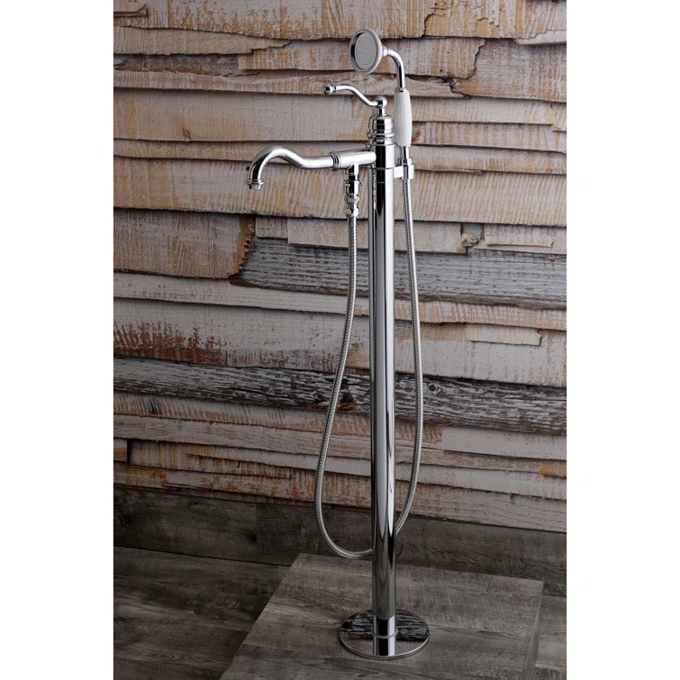 Kingston Brass English Country Single-Handle 1-Hole Freestanding Tub Faucet with Hand Shower