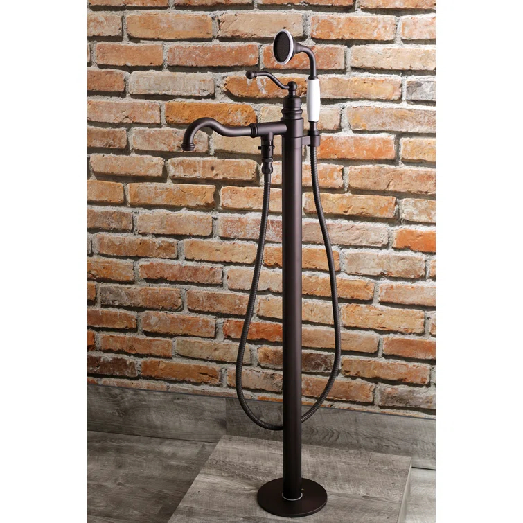 Kingston Brass English Country Single-Handle 1-Hole Freestanding Tub Faucet with Hand Shower