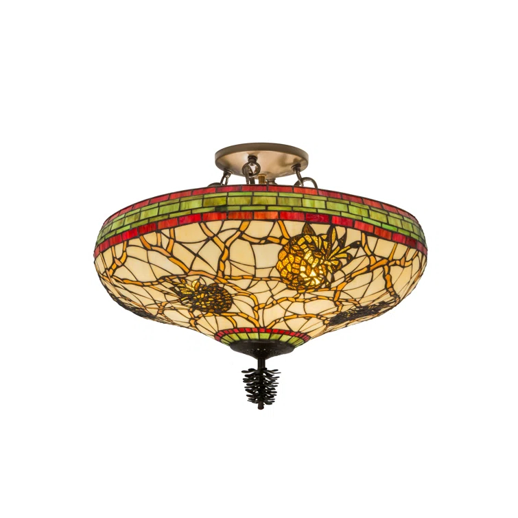 Glass Semi Flush Mount