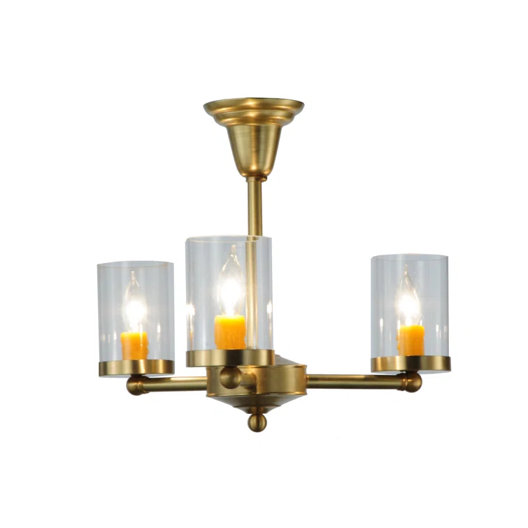 Meyda Lighting 3 - Light 20" Chandelier Style Cylinder Semi Flush Mount | Wayfair