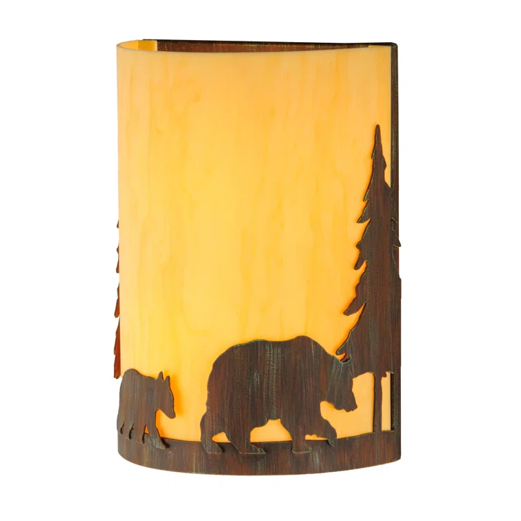 Rustic Lodge Flush Mounted Sconce