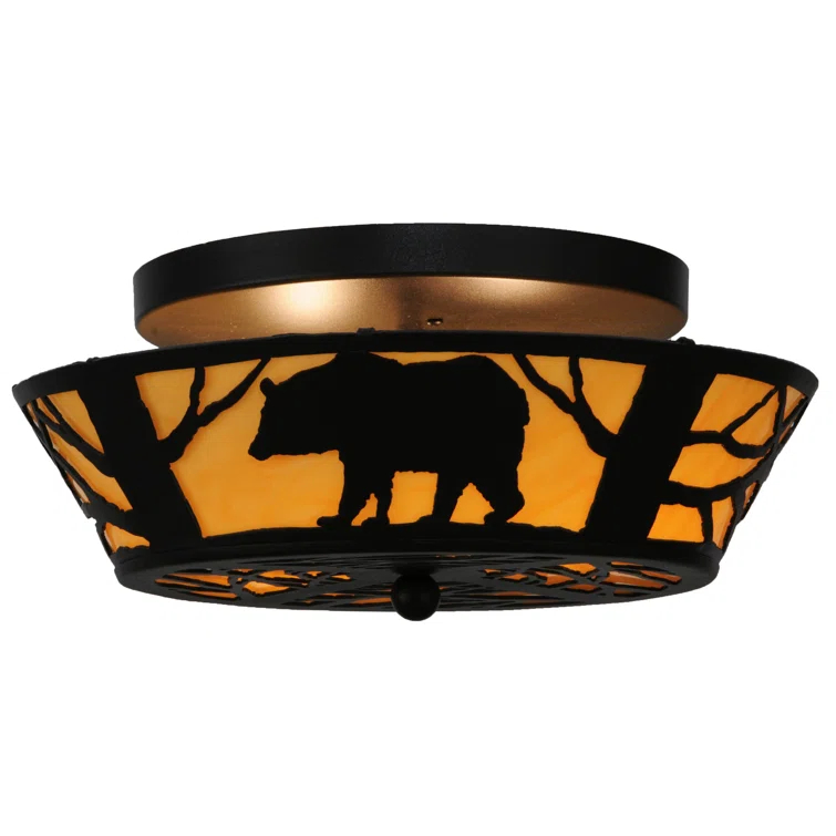 Rustic Lodge 2 - Light Semi Flush Mount