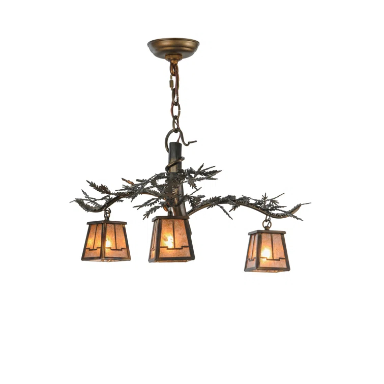 Meyda Lighting Rustic Lodge 3 - Light Tiered Chandelier