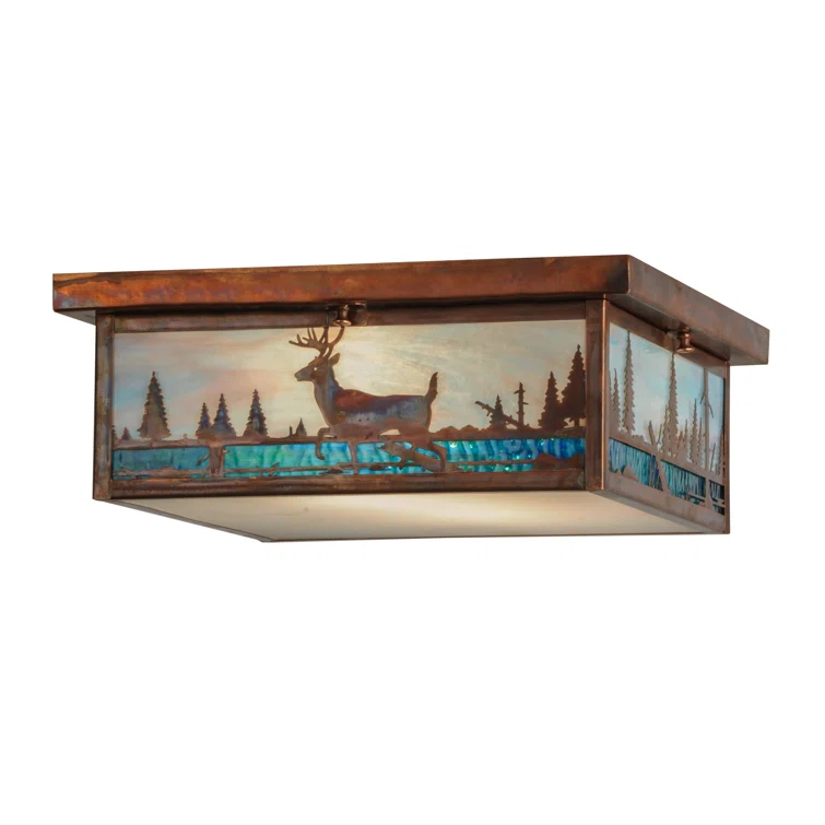 Meyda Lighting Glass Flush Mount