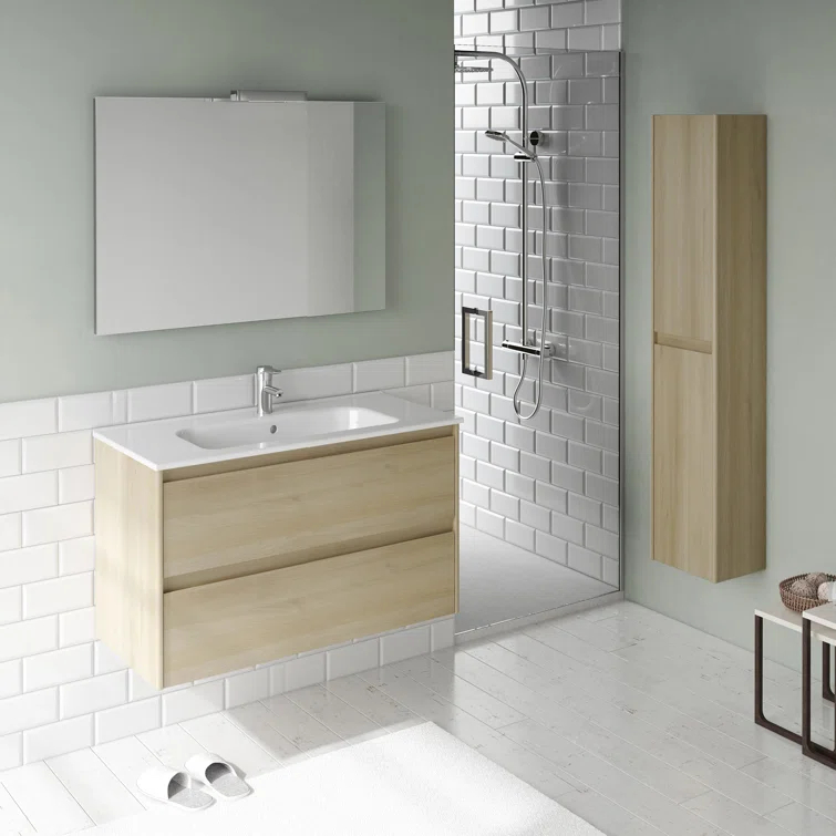 Ws Bath Collections Ambra 60 Ambra 24" Wall Mounted Single Basin Vanity Set - White