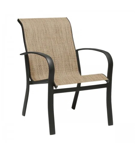 Pewter and Black Aluminum Outdoor Dining Chair