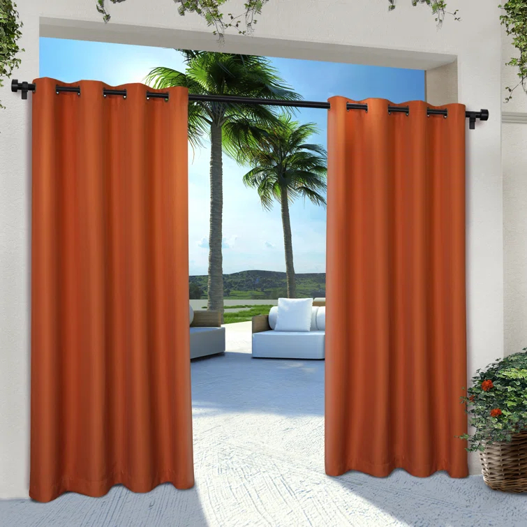 Cabana Solid Heavyweight Indoor Outdoor Curtains
