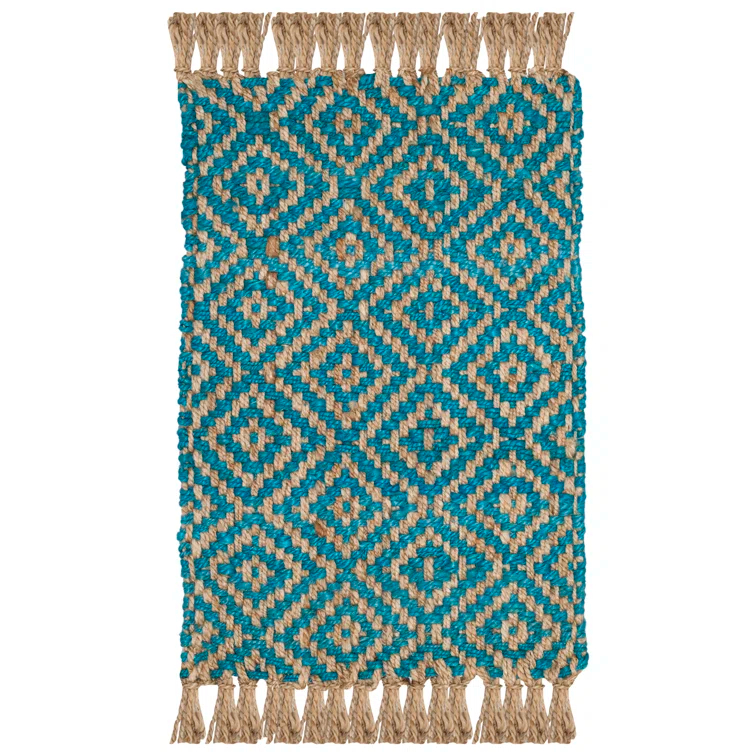 Derouen Natural Fiber Hand Woven Jute Southwestern Rug