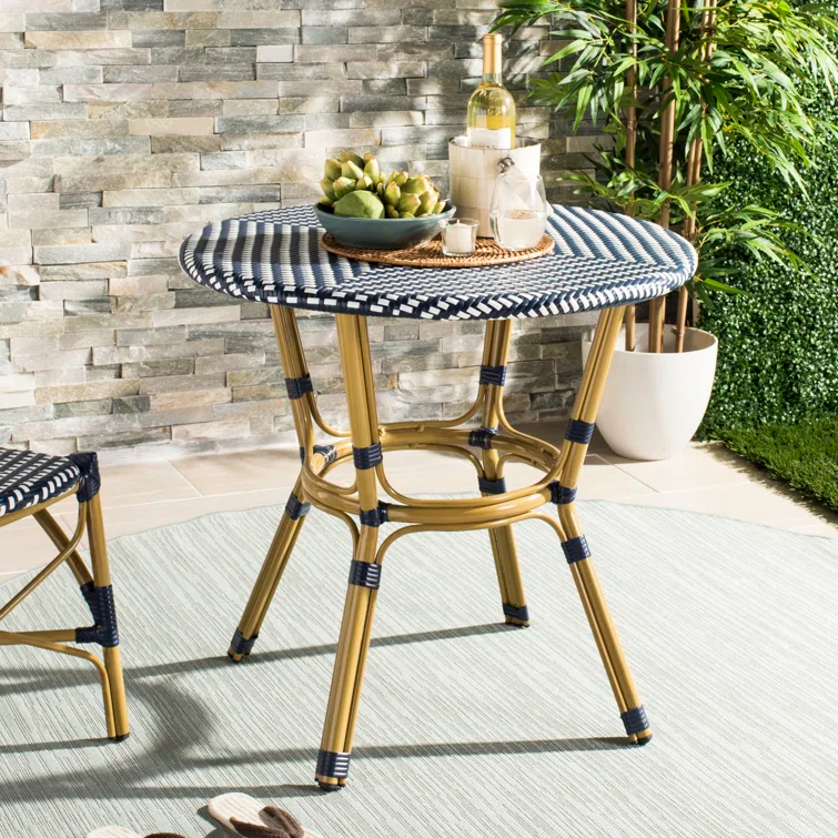 Wilburg Round Wicker/Rattan Outdoor Bistro Table