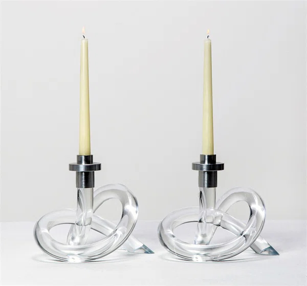 Interlude Ava 8'' H Tabletop Candlestick (Set of 2)