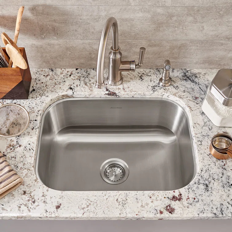 Portsmouth 23.38'' L Undermount Single Bowl Stainless Steel Kitchen Sink