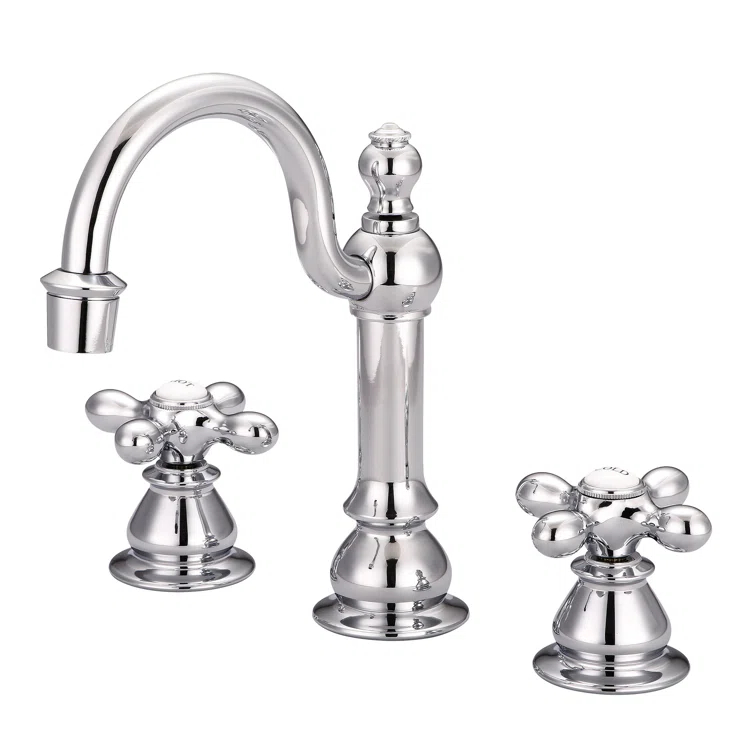 Vintage Widespread 2-handle Bathroom Faucet with Drain Assembly