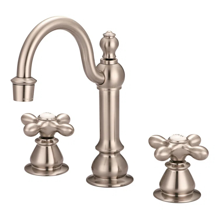Vintage Widespread 2-handle Bathroom Faucet with Drain Assembly
