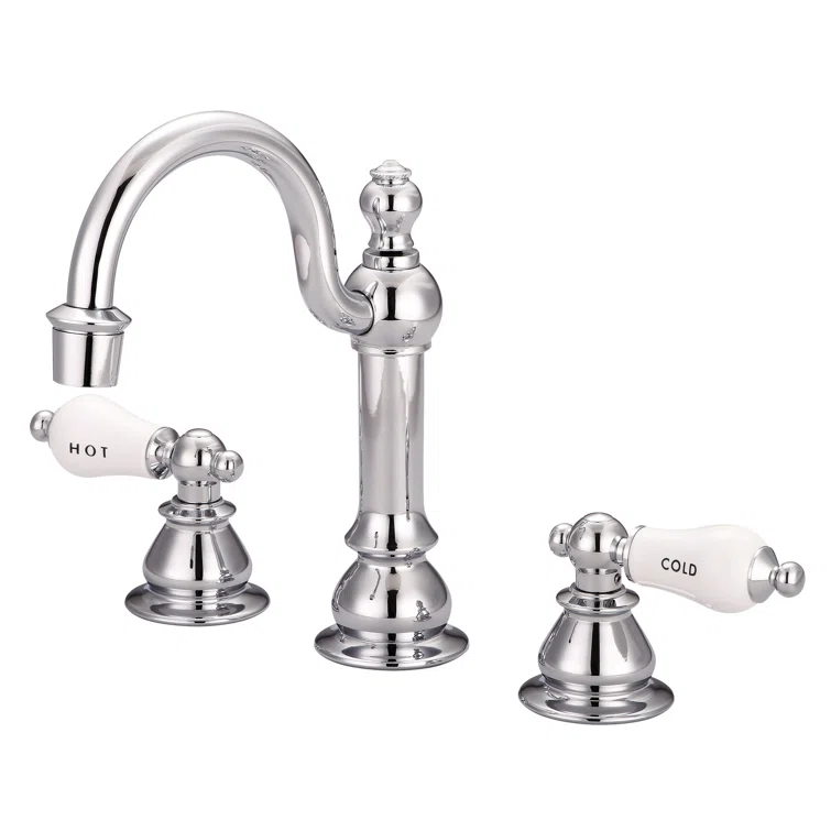 Vintage Widespread 2-handle Bathroom Faucet with Drain Assembly