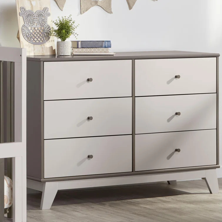 Rowan Valley Flint 6 Drawer Double Dresser