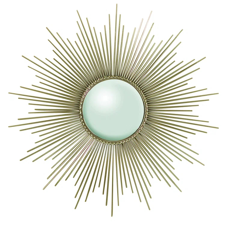 Sunburst Mirror-Nickel w/Security HDWE