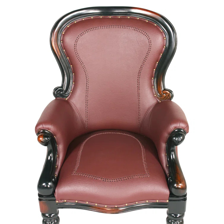 Design Toscano Victorian Faux Leather Armchair