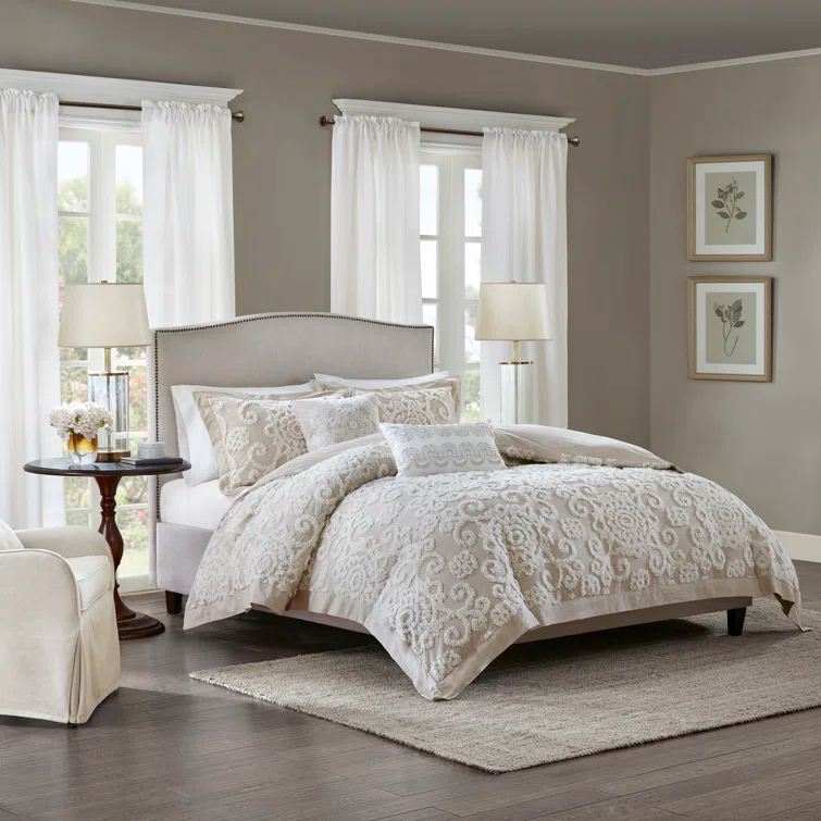 Suzanna Embroidered Cotton Square Pillow