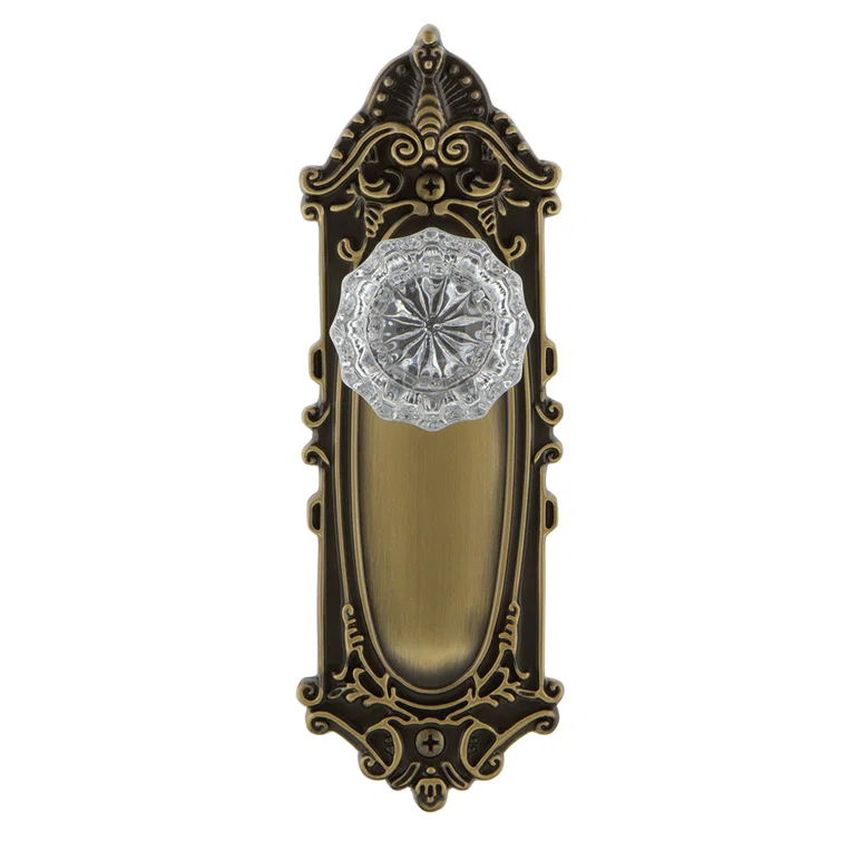Victorian Plate with Crystal Door Knob