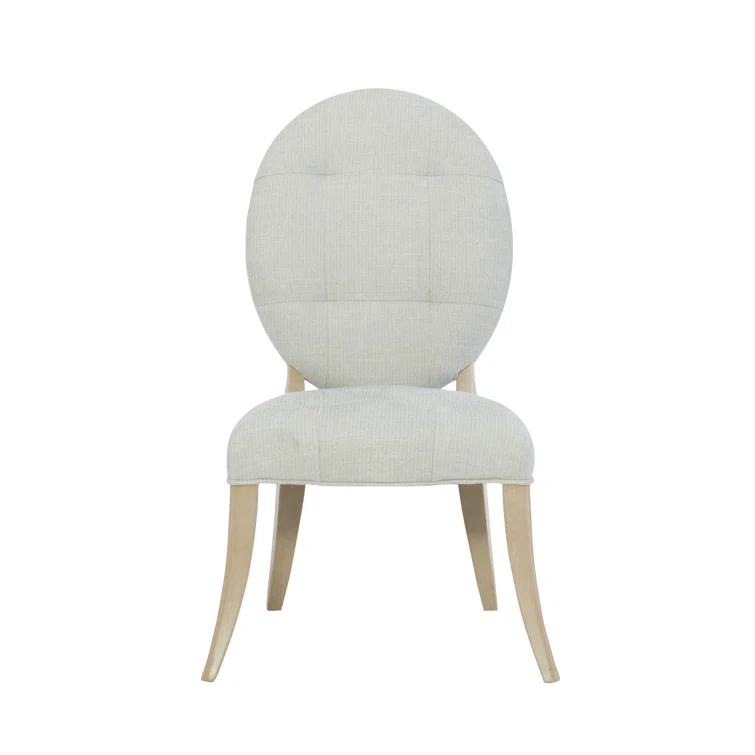 Savoy Place Tufted Upholstered King Louis Back Side Chair in Gray