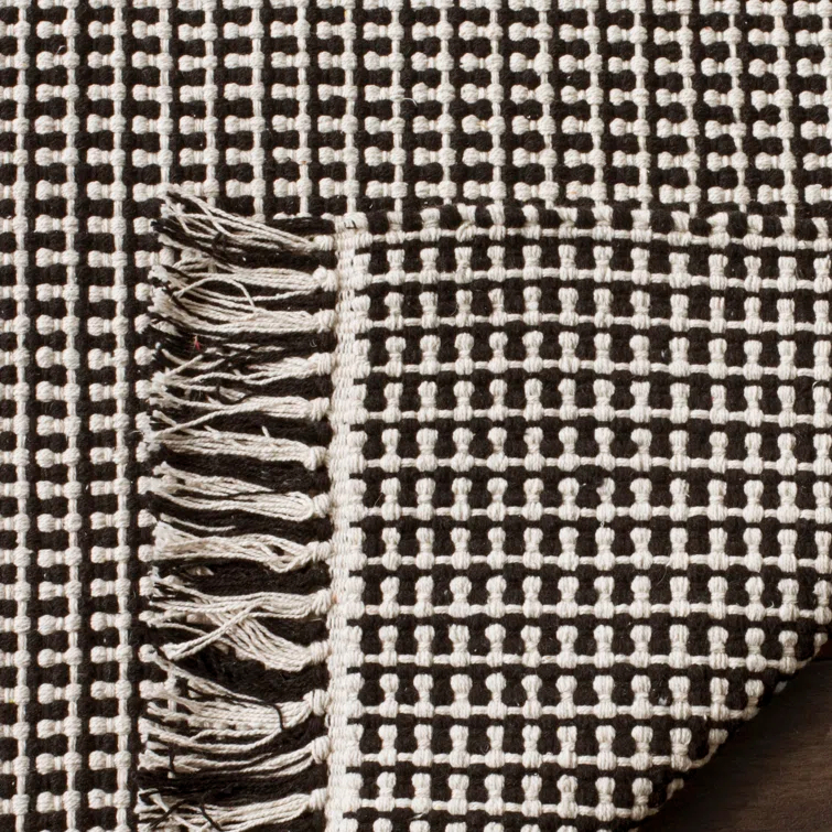 Bester Hand Woven Cotton Geometric Rug