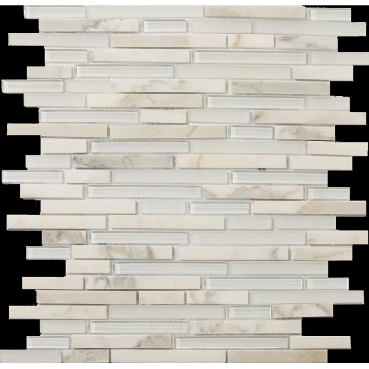 Lucente™ 12" x 13" Mixed Material Mosaic Tile