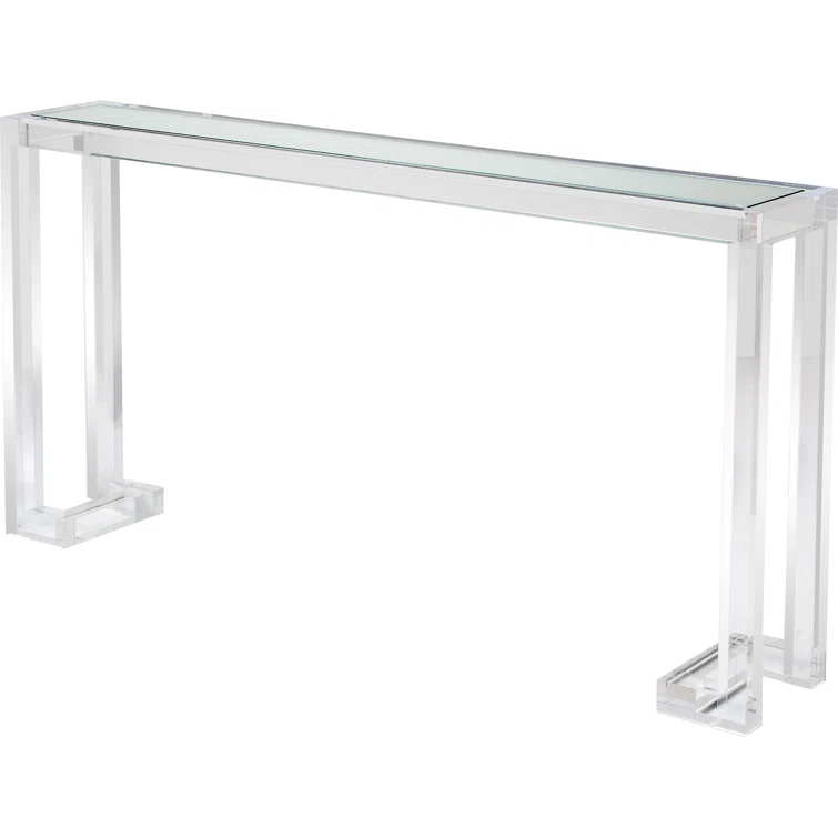 Ava Glass Top Console Table