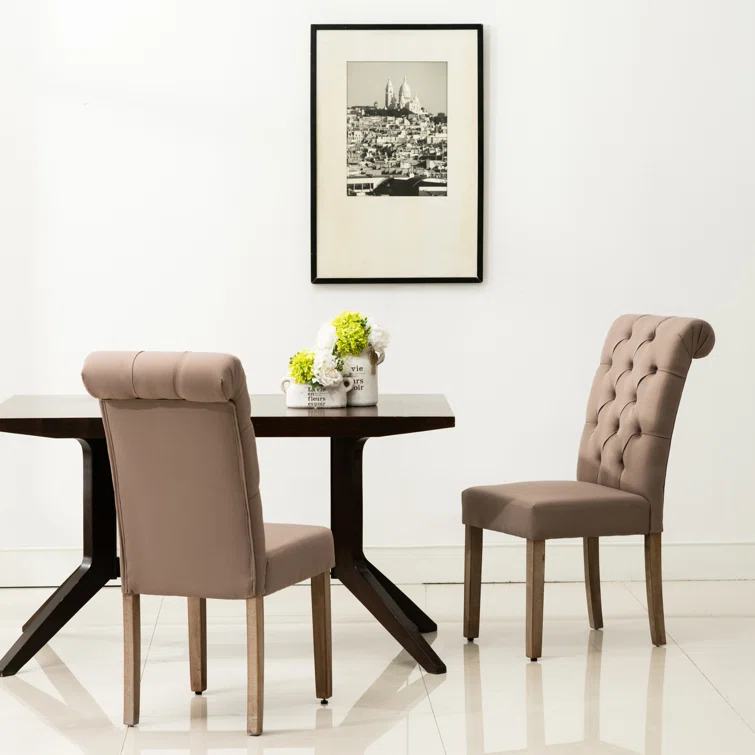 Ophelia & Co. Monarda 18.75'' H Tufted Upholstered Side Chair (Set of 2)