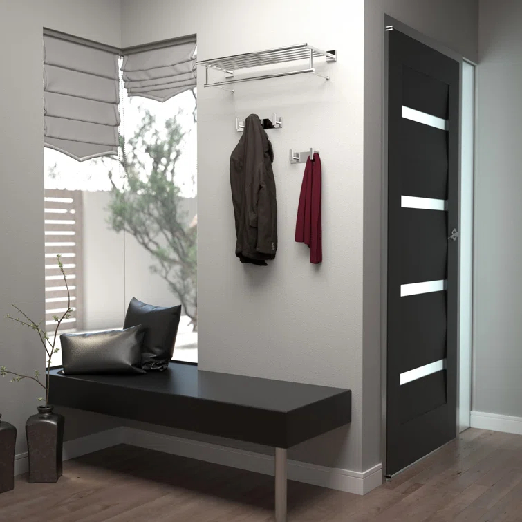 Elevate 24" W Wall Mount Stainless Steel Towel Rack | Hotel Style Towel Shelf with Towel Bar