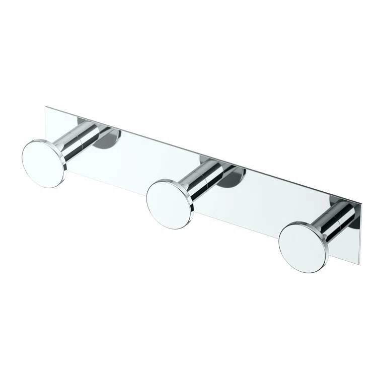 Gatco Glamour Wall Hook for Bathroom, Kitchen, Bedroom | Towel, Robe, Coat, Hat Rack with 3 Hooks 1282