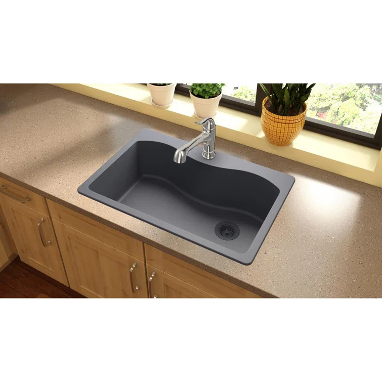Quartz Classic 33" x 22" x 9-1/2" Drop-In Kitchen Sink