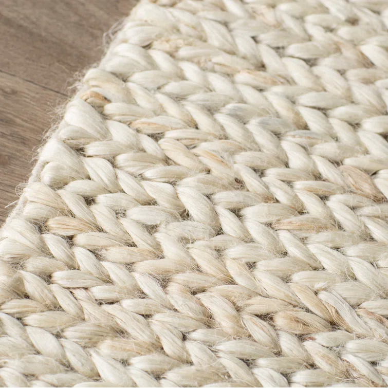 Pennsburg Natural Fiber Hand Woven Jute Chevron Rug