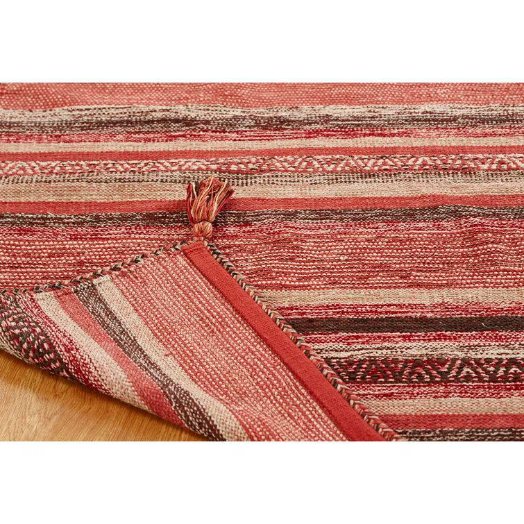 K2 Floor Style Andes Santa Fe Rust Hand Made Cotton Chenille Area Rug