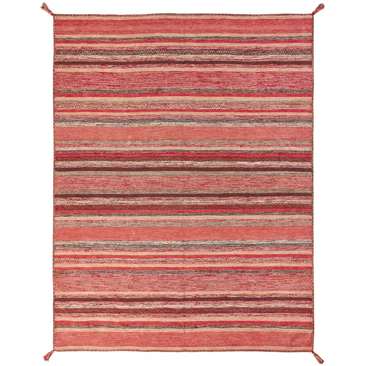 K2 Floor Style Andes Santa Fe Rust Hand Made Cotton Chenille Area Rug