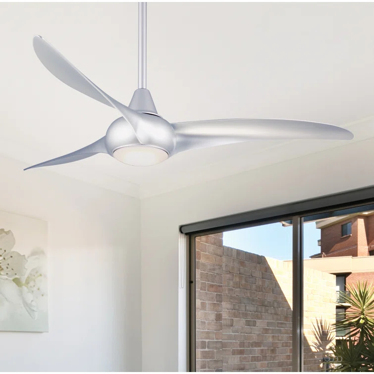 52" Wave 3 - Blade LED Propeller Ceiling Fan with Remote Control and Light Kit Included
