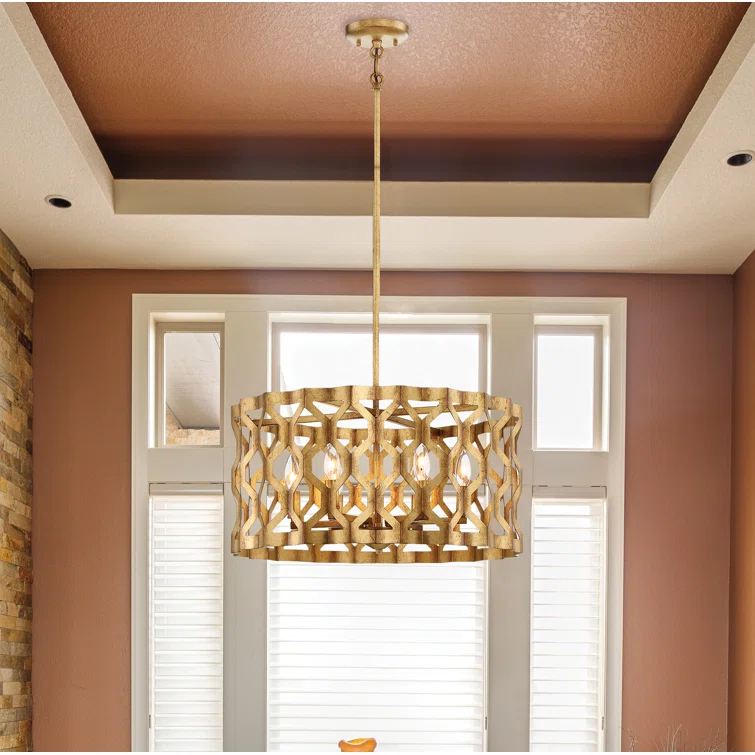 Coronade 5 - Light Dimmable Drum Chandelier